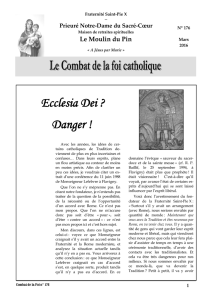 Ecclesia Dei ? Danger