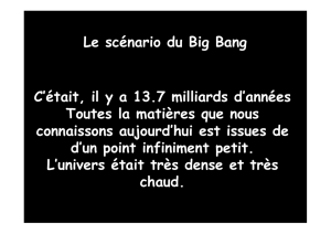 Les Preuves du Big Bang 1. Expansion de l`univers