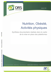 Nutrition, Obésité, Activités physiques - ORS Poitou