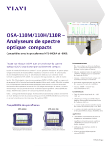 OSA-110M/110H/110R - Analyseurs de spectre optique compacts