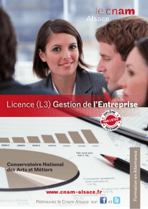 Licence (L3) Gestion de l`Entreprise