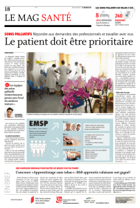 Soins palliatifs : le patient doit être prioritaire 13.06.2013