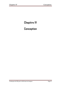 Chapitre IV Conception
