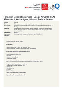 Formation E-marketing Avancé : Google Adwords (SEA
