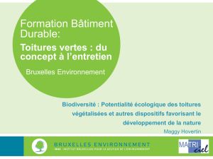 Biodiversité : potentialité écologique des toitures vertes ()