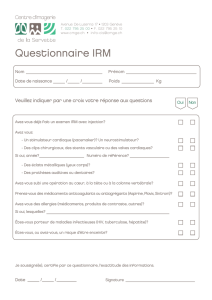 Questionnaire IRM