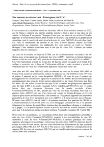 Des mutants au réassortant : l`émergence du H1N2