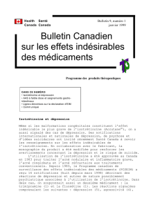 Bulletin Canadien sur les effets indésirables des médicaments