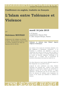 L`Islam entre Tolérance et Violence