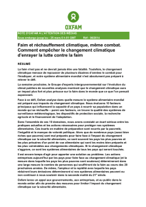 Faim et réchauffement climatique, même combat.Comment