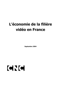 L`économie de la filière vidéo en France