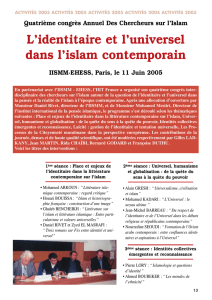 L`identitaire et l`universel dans l`islam contemporain