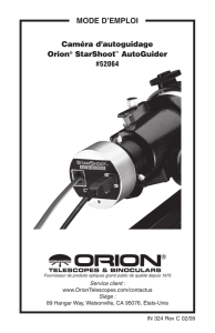 Caméra d`autoguidage Orion® StarShoot™ AutoGuider Mode d