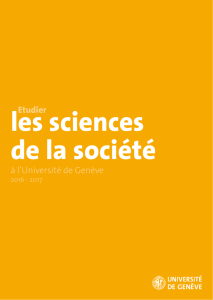Etudier les sciences de la société à l`Université de Genève