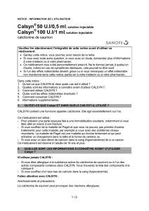 CALSYN 100UI/1ml et 50UI/0,5ml, solution injectable en