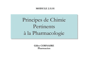 2 Medicament principes de chimie pertinents à la pharmacologie