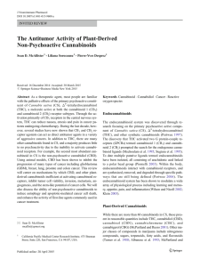 The antitumor activity of plant-derived non-psychoactive