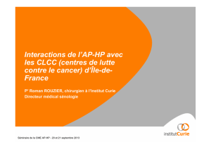 (centres de lutte contre le cancer) d`Île - CME AP-HP