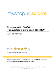 Kit solaire 48V - 3000W + Convertisseur de tension 48V/230V
