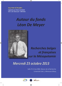 Autour du fonds Léon De Meyer