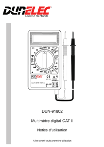 DUN-91802 Multimètre digital CAT II