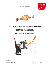 L`actionnariat des salariés dans les sociétés françaises : une