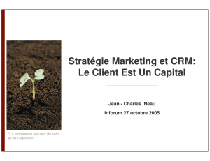 NeauJC - Strategie marketing et CRM