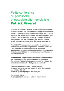 Petite conférence du philosophe Patrick Viveret