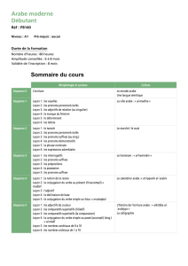 Arabe moderne Débutant