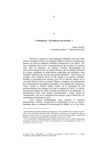 5. « Shakespeare – des humeurs aux passions » Gisèle VENET