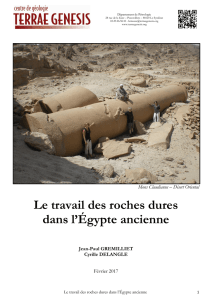 Le travail des roches dures dans l`Égypte ancienne