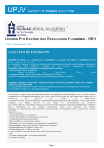 IUT de l`Oise - Licence Pro Gestion des Ressources Humaines