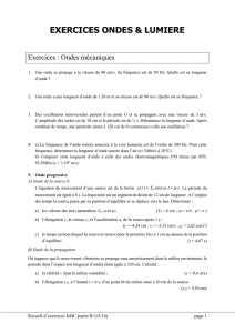 B. Ondes et lumière