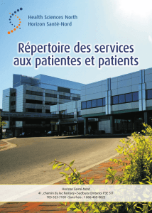 Répertoire des services aux patientes et patients