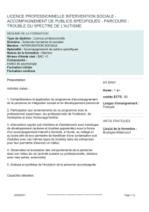 licence professionnelle intervention sociale
