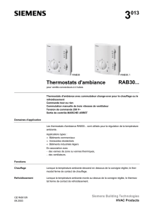 3013 Thermostats d`ambiance RAB30