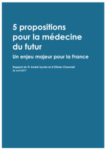 5 propositions pour la médecine du futur