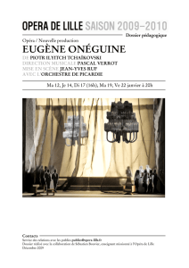 eugène onéguine - Opéra de Lille