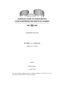 TROISIÈME SECTION AFFAIRE C. C. c. ESPAGNE (Requête n