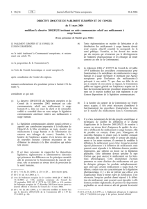Directive 2004/27/CE - Observatoire des Résidus de Pesticides