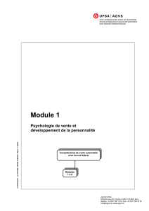 Module 1 : Psychologie de vente et formation de la
