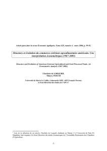 Structure et évolution du commerce extérieur agroalimentaire