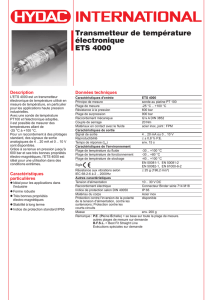 Transmetteur de température électronique ETS 4000