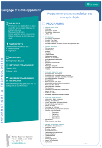 JAVA : Programmer et maitriser les concepts objets