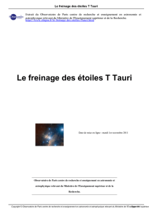 Le freinage des étoiles T Tauri