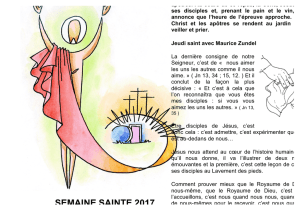 Semaine Sainte Reflexions - Jeudi Saint à la Paroisse MIPA