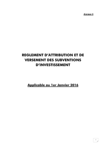 reglement d`attribution et de versement des subventions d