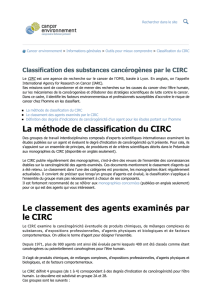 Classification CIRC, classement CIRC