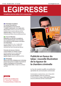 Publicité en faveur du tabac : nouvelle illustration de la rigueur de la