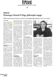 Hommage à Kamal el-Hage, philosophe engagé